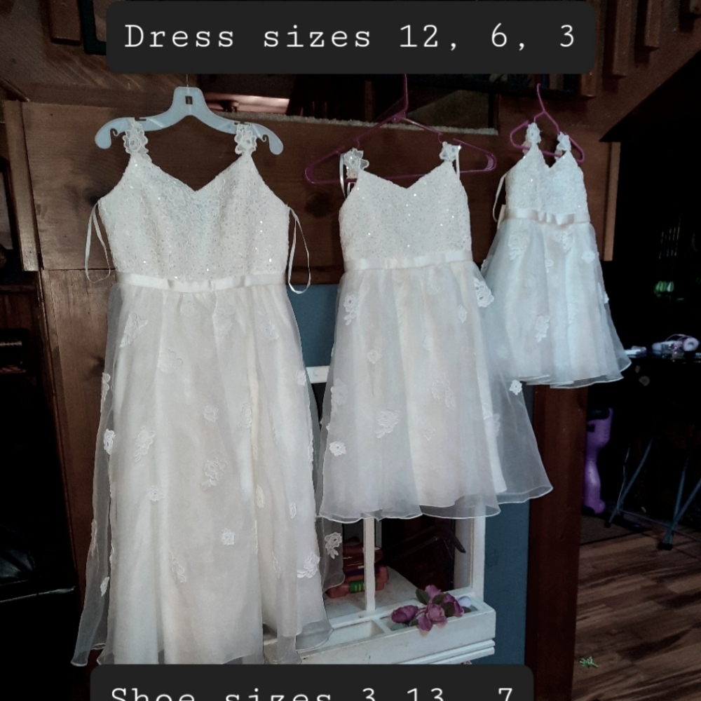 David's Bridal Flower Girl Dresses Sizes 12, 6, 3